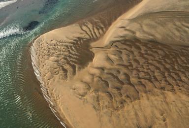 Banc de sable à l'embouchure de l'estuaire du Payré - Vendée